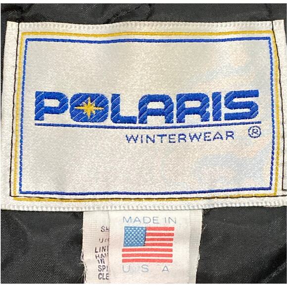 Vintage 90s Polaris Black Snowmobile Bib Overall Snow Pants Women’s L - Picture 8 of 9